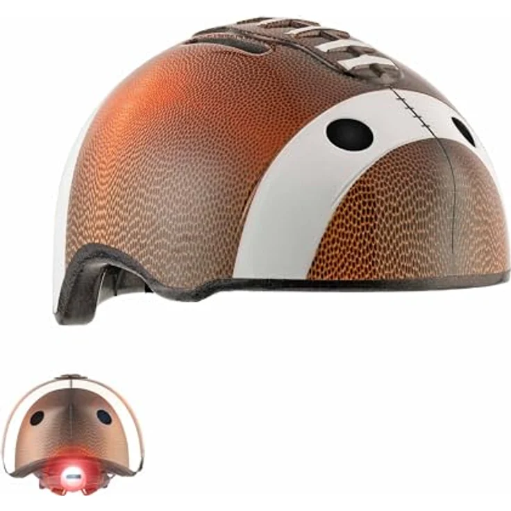 Crazy Safety Football Fahrradhelm, schwarz, für Kinder (49 - 55 cm) mit leichtem Design, optimaler Passform und Belüftungssystem – Bild 1