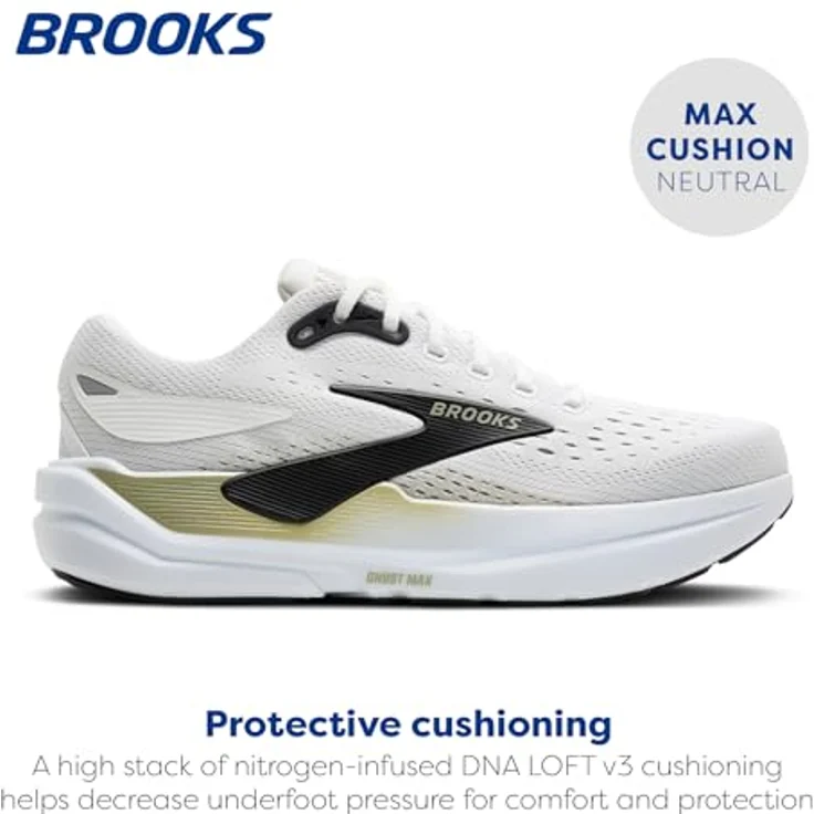 Brooks Ghost Max 3, Damen Laufschuhe in Weiß, Größe EUR 45.5 | US 11 – Bild 2