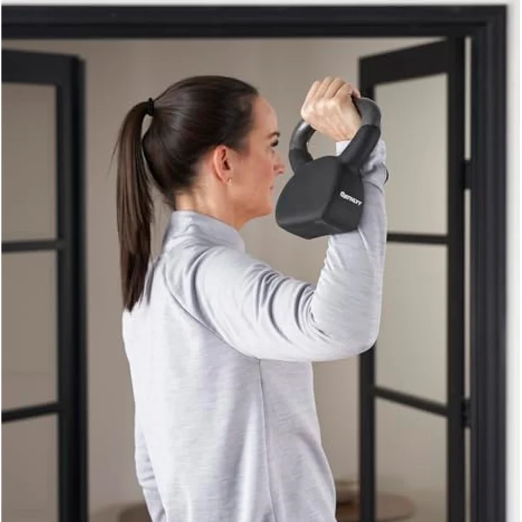 Athlyt - Cast Kettlebell/Kugelhantel aus Gusseisen, 4 kg – Bild 5