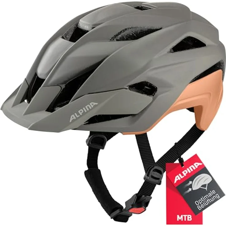 Alpina Kamloop Moon - Grey - Peach Matt, Größe 51 - 55 cm - Helme & Protektor, Farbe Grau - Preisvergleich – Bild 2