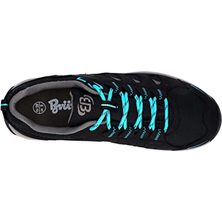 Brütting Outdoorschuh Mount Frakes Low 37, Damen-Wanderschuh mit rutschfester Vibram-Laufsohle und individueller Schnürung, Schwarz – Bild 5
