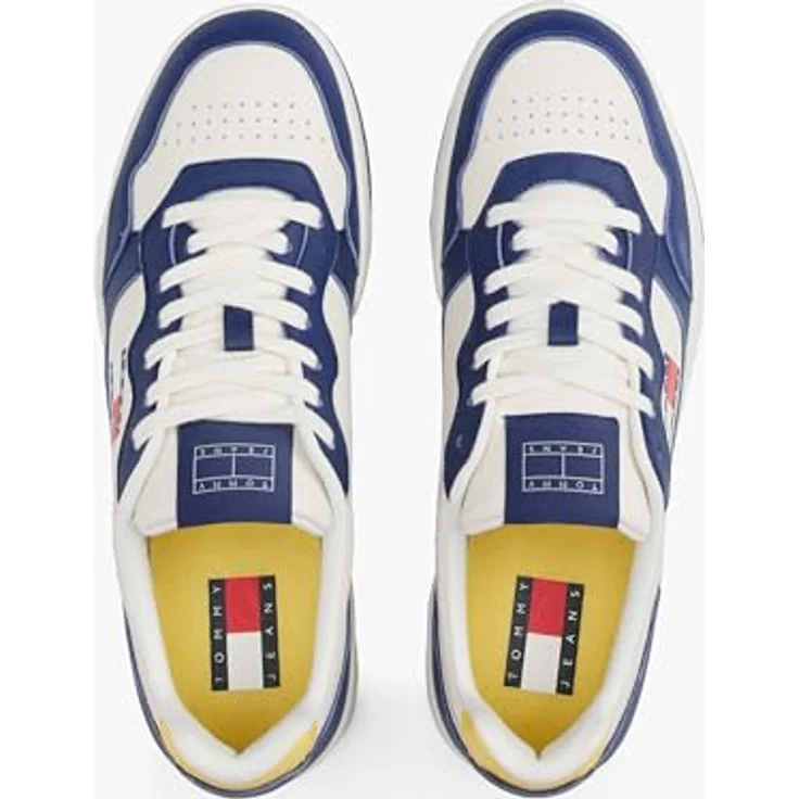 TOMMY HILFIGER Tjm Cupsole Leather Ess Herren Sneakers, Blau, Größe 45 – Bild 11
