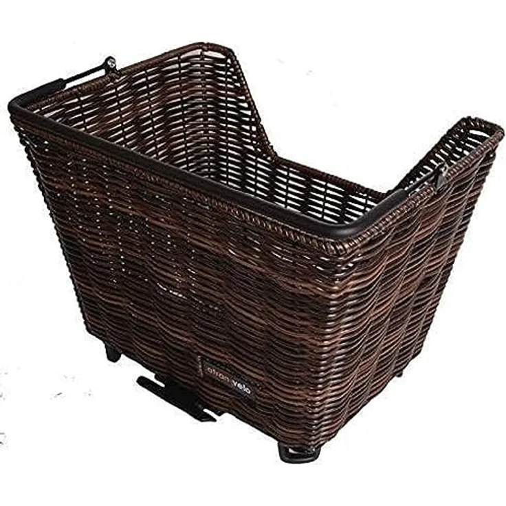 Atran Velo AtranVelo Unisex Fahrradkorb Picnic AVS, Braun, 25 x 40 x 31 cm, 10 kg Tragkraft, abnehmbar, inklusive Adapter – Bild 1