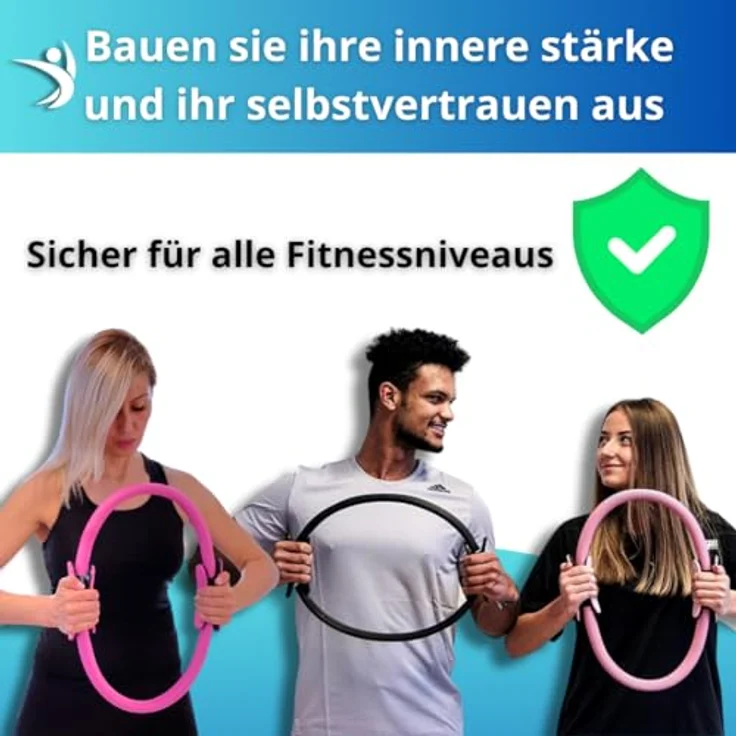 Winch Pilates Ring PRO | Premium-Qualität mit Weicher-Polsterung, Anti-Rutsch-Griff | Widerstandsring für Ganzkörpertraining, Yoga und Physiotherapie | Fitnessgerät für Heimtraining und Studio-Workout – Bild 4