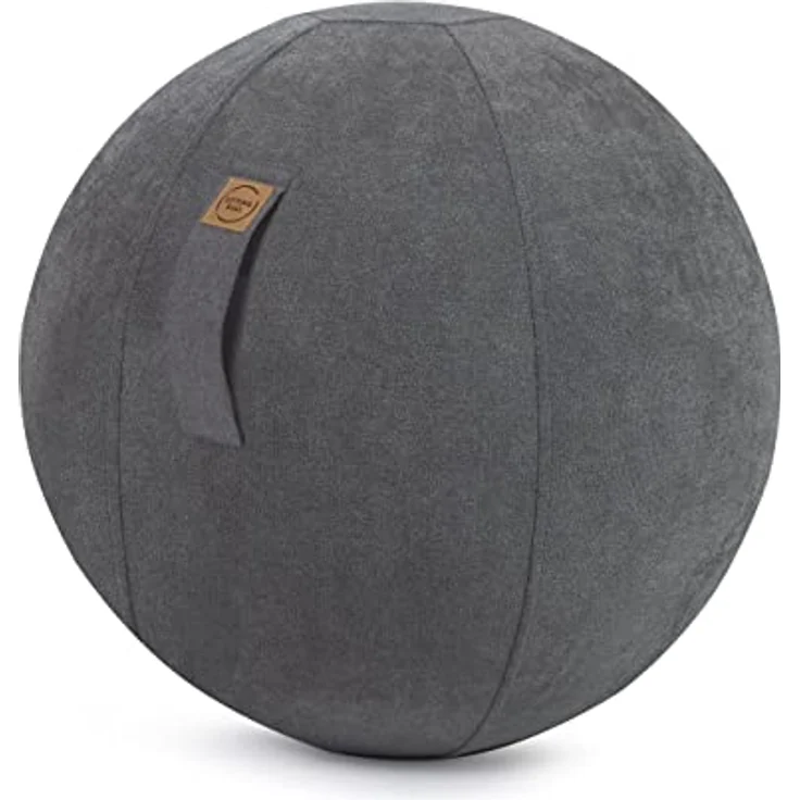Sitting Point Sitting Ball Sitzball/Gymnastikball ALFA mit Velours-Bezug in anthrazit, inkl. Pumpenadapter, waschbar bei 30°, Made in Germany – Bild 1
