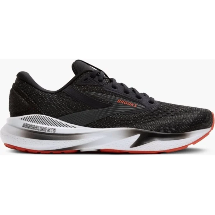 Brooks Adrenaline GTS 24, Herren Laufschuhe, optimierte Stabilität und mittlere Dämpfung, Schwarz, EU 40.5 UK 6.5