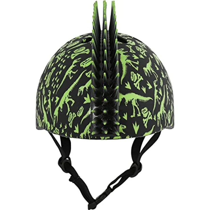 Raskullz T-rex Hawk Junior-Helm, Fahrradhelm mit 3D-Spikes und Dinosaurierdesign, Grün, One Size – Bild 2