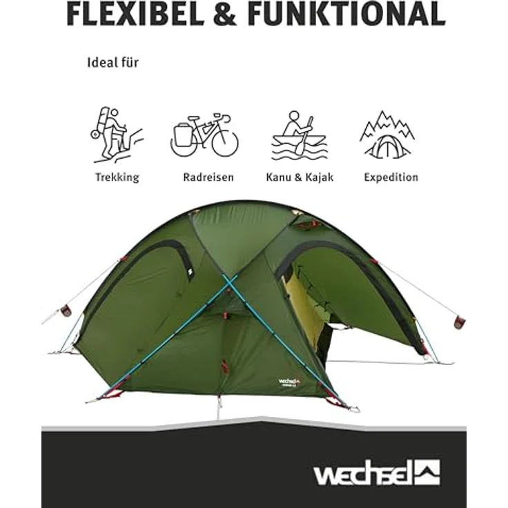 Wechsel Groundsheet Forum 4 2, Zelt-Unterlage in Schwarz, wasserdicht mit 7000mm Wassersäule, leichte 75D Polyester Camping-Plane zum Schutz vor Nässe & Schmutz – Bild 5