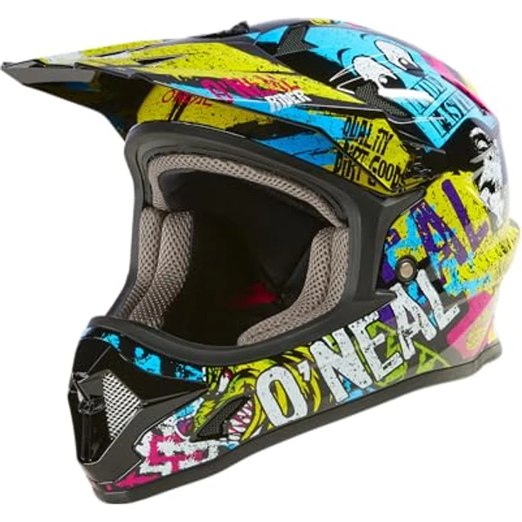 O'NEAL Kids Bike Helm Sonus Riotulti M, Sicherheit und Komfort für Kinder, 48/50 cm, mehrfarbig mit optimierter Belüftung – Bild 1