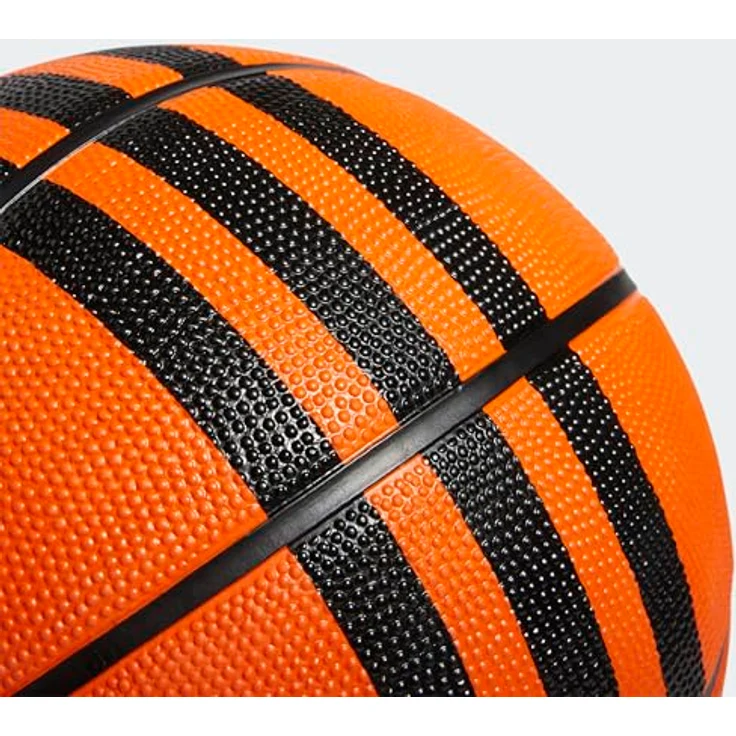 adidas Unisex 3-Stripes Rubber X3 Basketball, strapazierfähig in Natural/Black/Gold Metallic, Größe 7 – Bild 5