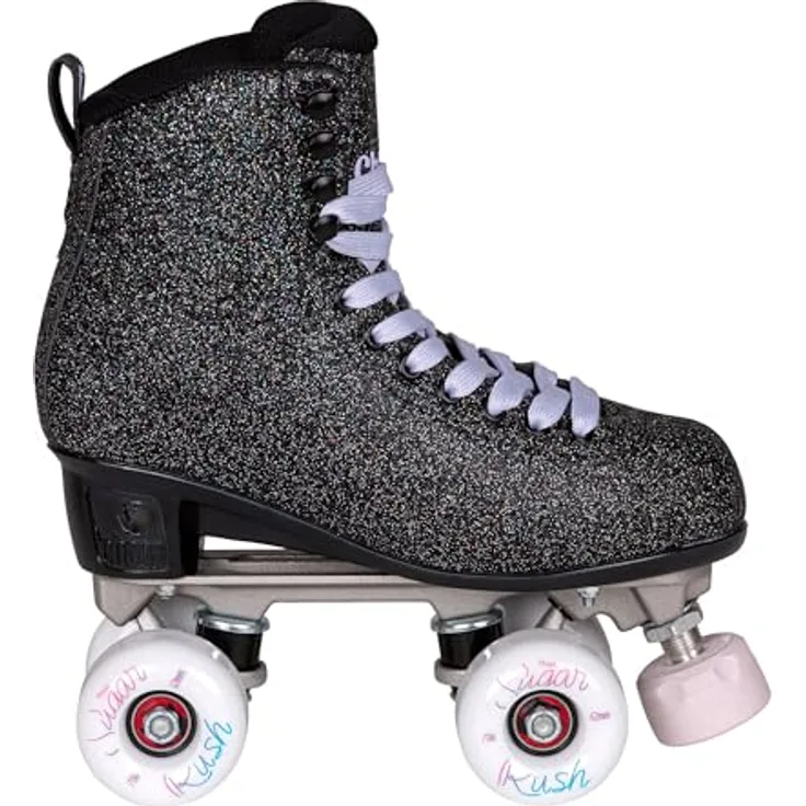 Chaya Melrose Deluxe Starry Night, Rollschuhe in Weiß, EU 36, mit Galaxy-Platte und Sugar Rush 62mm Rädern