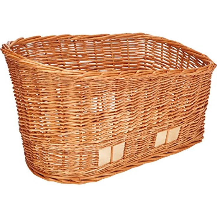 Basil PASJA Tierfahrradkorb, abnehmbar mit universellem Klemmverschluss, für Gepäckträger geeignet, inkl. Kissen, naturfarbig lackiert, 50 cm – Bild 2