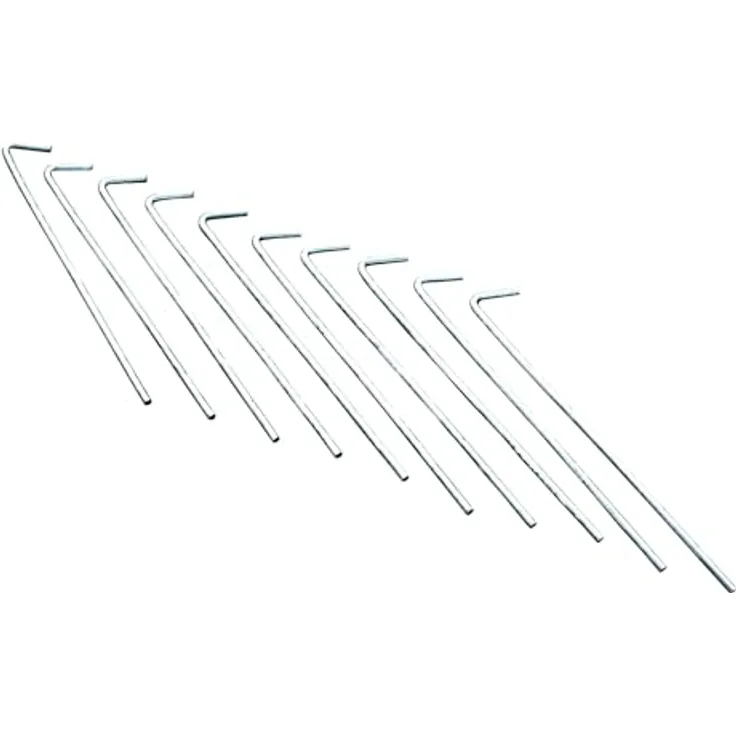 Regatta Roundwire 8-Zoll-Zeltheringe aus Stahl, 10er-Pack