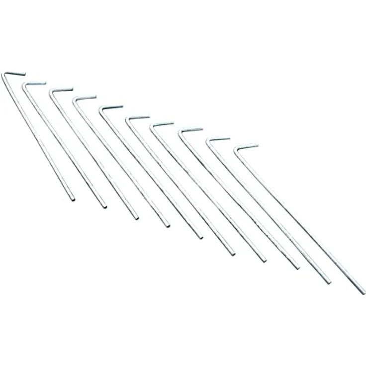 Regatta Roundwire 8-Zoll-Zeltheringe aus Stahl, 10er-Pack – Bild 1