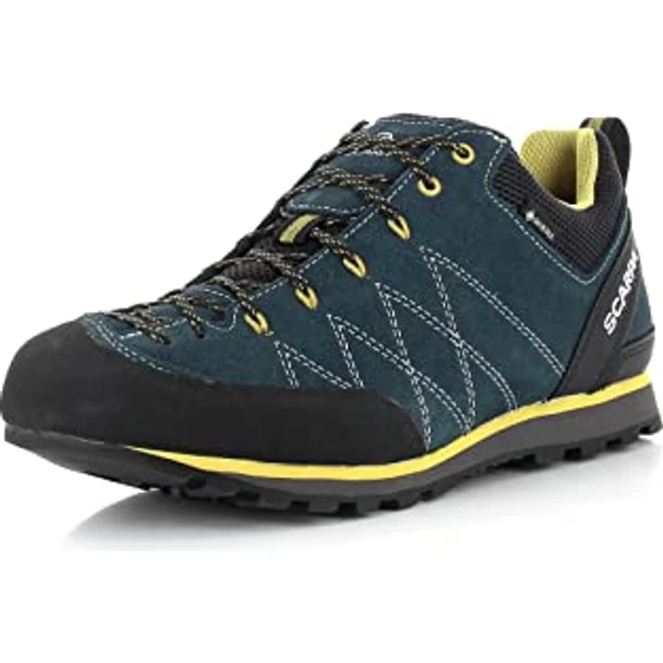 Scarpa Crux GTX, Wasserdichte Zustiegsschuhe aus Leder, petrol mustard, EU 42,5 – Bild 3