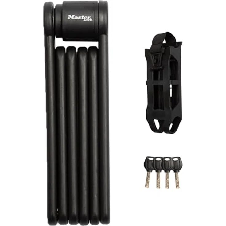 Master Lock 8335EURDPRO, Veloschloss aus gehärtetem Stahl mit Polymerbeschichtung, 84 cm, inkl. Schlüssel und Schloss-Halter – Bild 6