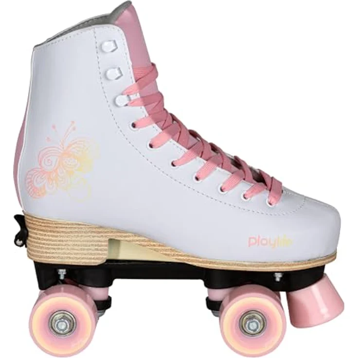 Playlife Classic Pale Rose, Rollschuhe für Mädchen, verstellbar Größe 32, Rosa mit gepolstertem Liner und PU-Rädern – Bild 2