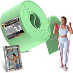 NEOLYMP Widerstandsbänder 2 m lang, reißfeste Fitnessbänder aus TPE für Krafttraining und Pilates, grün, 7,5 cm breit