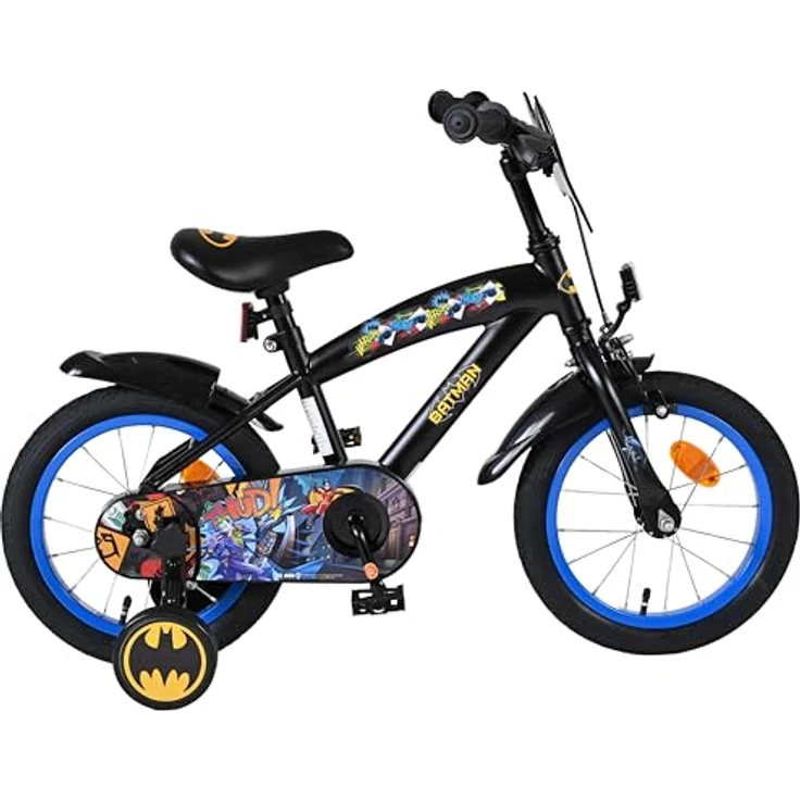 Batman Volare 14-Zoll-Kinderfahrrad, robust mit abnehmbaren Stützrädern und verstellbarem Sattel – Bild 8