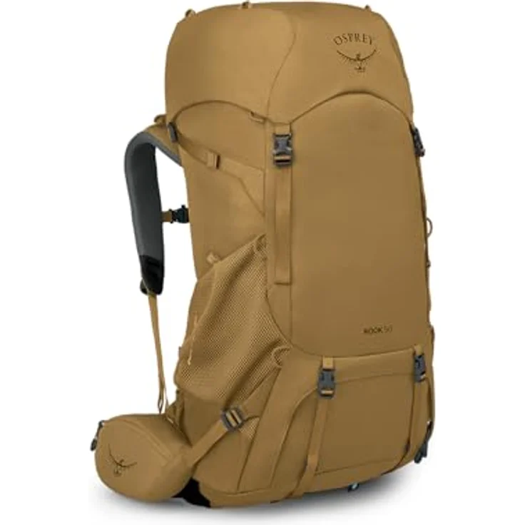 Osprey Rook 50 Trekkingrucksack für Männer Histosol Brown/Rhino Grey O/S, Leichtes Design mit gespannter Rückenplatte und LightWire Rahmen – Bild 1