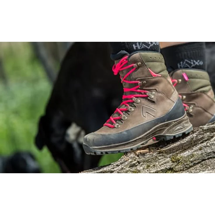 Haix Natur One GTX, Damen Wanderschuhe, Berg- und Jagdschuh, wasserdicht, Nubukleder, braun-olive (42) – Bild 6