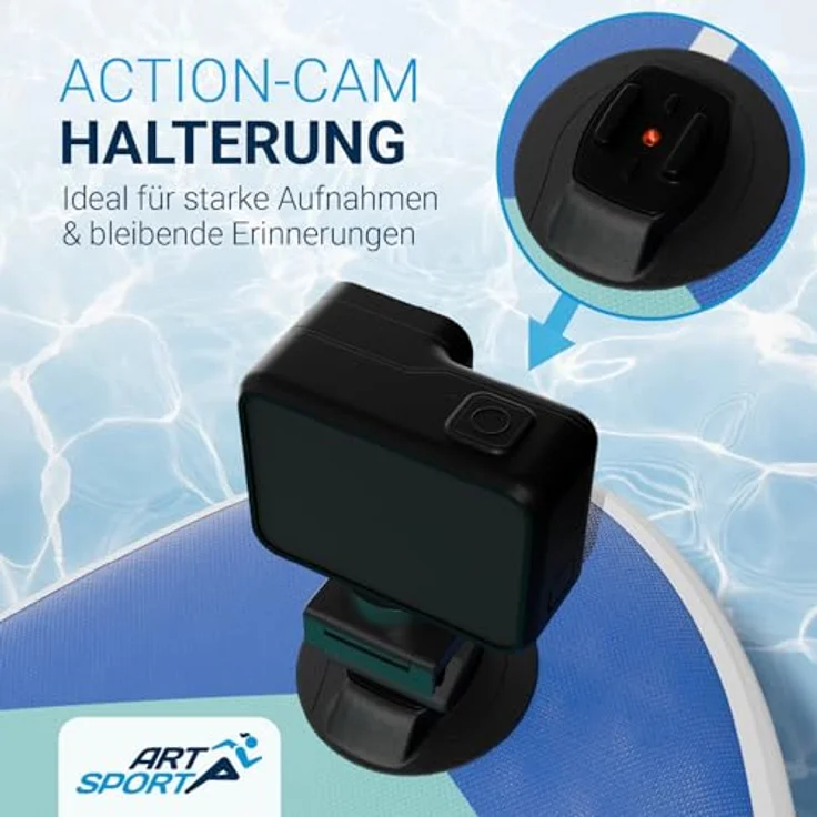 ARTSPORT® Stand Up Paddling Board Set Retro Love, aufblasbar 320 cm, inkl. Kajaksitz, Action-Cam Halterung & Zubehör, Tragkraft 150 kg – Bild 5