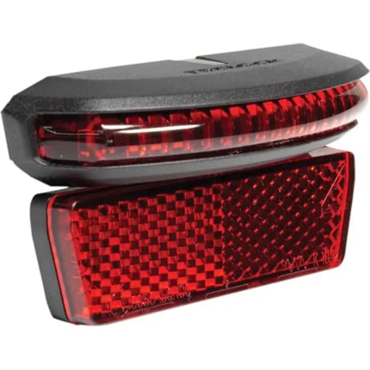 Trelock LED-Dynamo-Rücklicht LS 653 COB Line Signal, zuverlässige Fahrradbeleuchtung mit Halter ZL650, schwarz