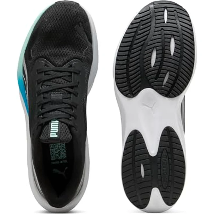 PUMA Pounce Lite, Laufschuhe mit ultraleichtem Schaumstoff und PROTREAD Laufsohle, schwarz, Größe:12 – Bild 4