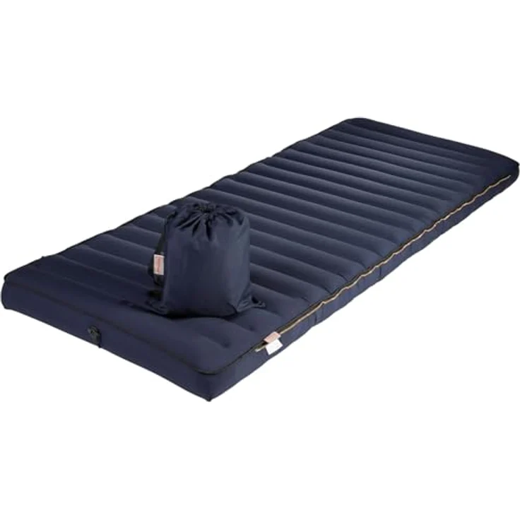 Human Comfort Luftmatratze Luft Bett Chatou Isomatte Kasten, Matratze Gäste 100% Baumwolle, orthopädisch, 2-lagig, technische Baumwolle, extra lang und breit, horizontale Röhrenstruktur, maschinenwaschbar, 13 cm dick, inkl. Tragebeutel und