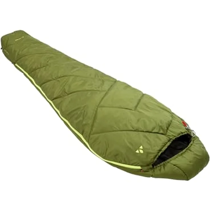 VAUDE Sioux 400 II Syn, Schlafsack mit körperbetontem Mumienschnitt, Konturkapuze und seitlichem Reißverschluss
