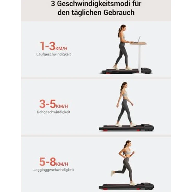 LONTEK 3.0HP Vibration Plate Walking Pad, Laufband mit 15% Steigung, bürstenlosen Motor und LCD-Display – Bild 4