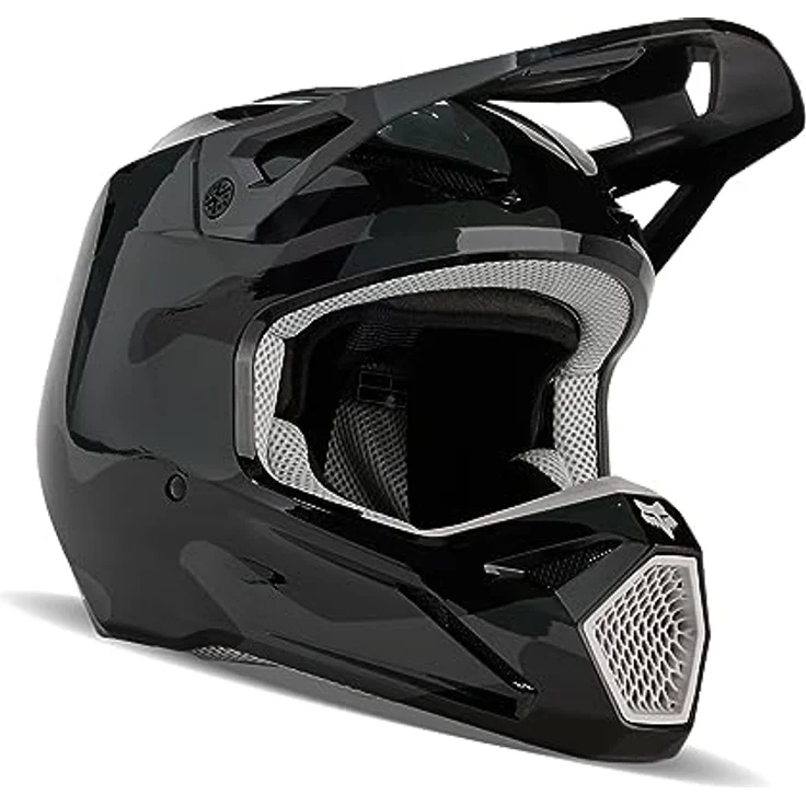 Fox V1 Bnkr MIPS 2023 Motocross Helm, schwarz/camouflage, mit MIPS-Schutzsystem und verstellbarem Visier, Größe L (59/60) – Bild 1