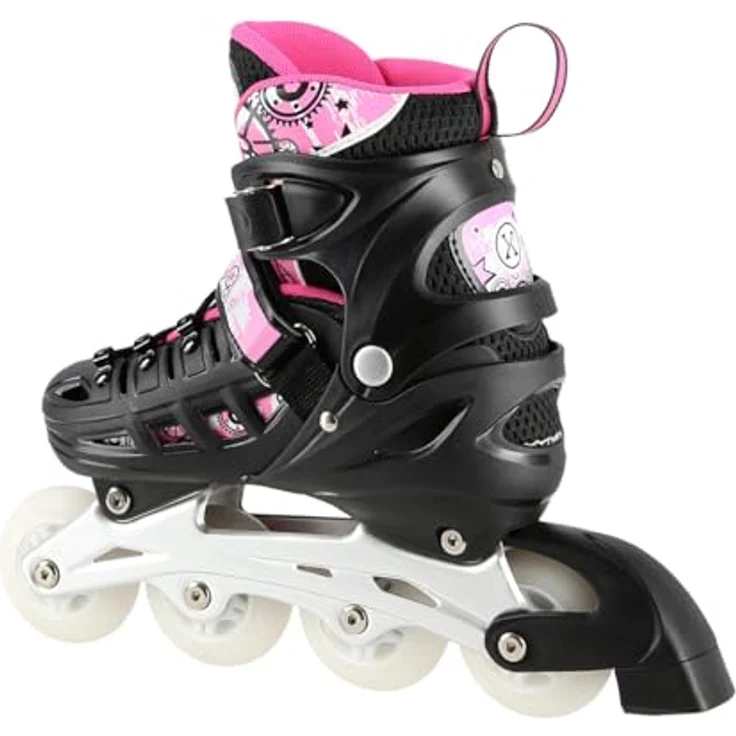 Nils Extreme Inliner Verstellbar 4in1 Rollschuhe Schlittschuhe LED 35-38, für Mädchen Damen Kinder Blades Quad Skates Inlineskates, 4-fach größenverstellbar – Bild 4