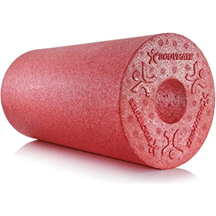 BODYMATE Faszienrolle Standard Mittel-Hart, Massagegerät für die gesamte Körperregion, Pepper-Red 30x15cm mit Gratis E-Book – Bild 1