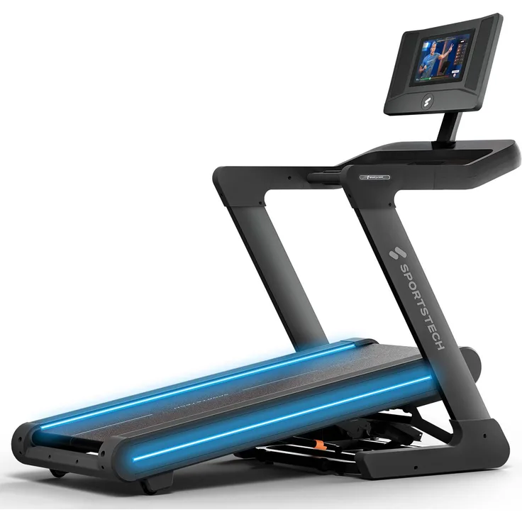 Sportstech sTread Pro Laufband, 10,1" Display, 7PS Motor, kabelloses Laden, 20 km/h Top Speed, 15% Steigung, LED Farbwechsel