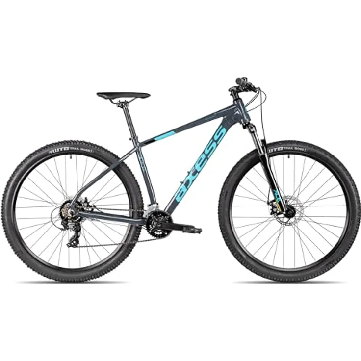 Axess Sandee Mountainbike, MTB-Hardtail mit 14-Gang Schaltung und mechanischen Scheibenbremsen, Farbe: Grey, Rahmengröße: 17 Zoll, Laufradgröße: 29 Zoll
