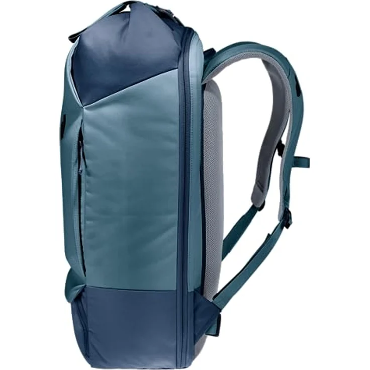 deuter Utilion 30 Roll-Top Rucksack mit Schuhfach, ergonomisch gepolsterte Schulterträger, Volumenerweiterung, schwarz – Bild 4