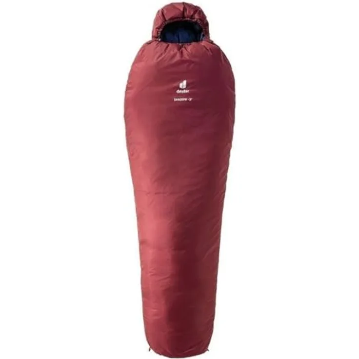 Deuter Shadow -3° Mumienschlafsack, 180 cm, Kunstfaserschlafsack mit Wärmekragen und Kapuze für Dreijahreszeiten, inkl. Kissenfach