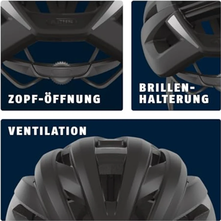 Abus StormChaser ACE, Velohelm (54 - 58 cm) mit optimierter Belüftung und anpassbarem Verstellsystem – Bild 4
