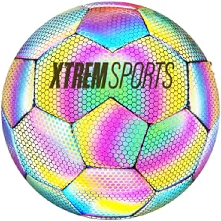 Magni Heimspiel Reflecty Ball, maschinengenähter Fußball mit 32 Paneelen, bunt und foto-reflektierend – Bild 1