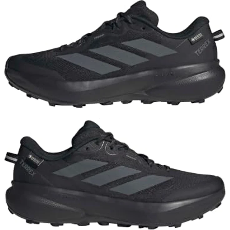 adidas Terrex Tracefinder Plus Gtx, wasserdichte Trailrunning Schuhe mit griffiger Sohle, cblack/grefiv/cblack, Größe: 9 – Bild 6