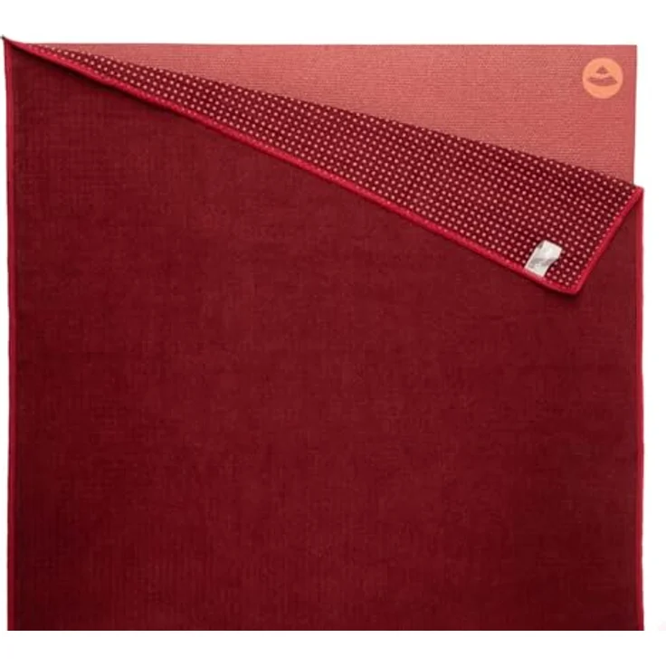 Bodhi GRIP2 Yoga Towel, Mikrofaser-Handtuch mit Antirutsch-Noppen, rutschfest, ideal für Hot Yoga, antibakteriell, dunkelrot – Bild 4