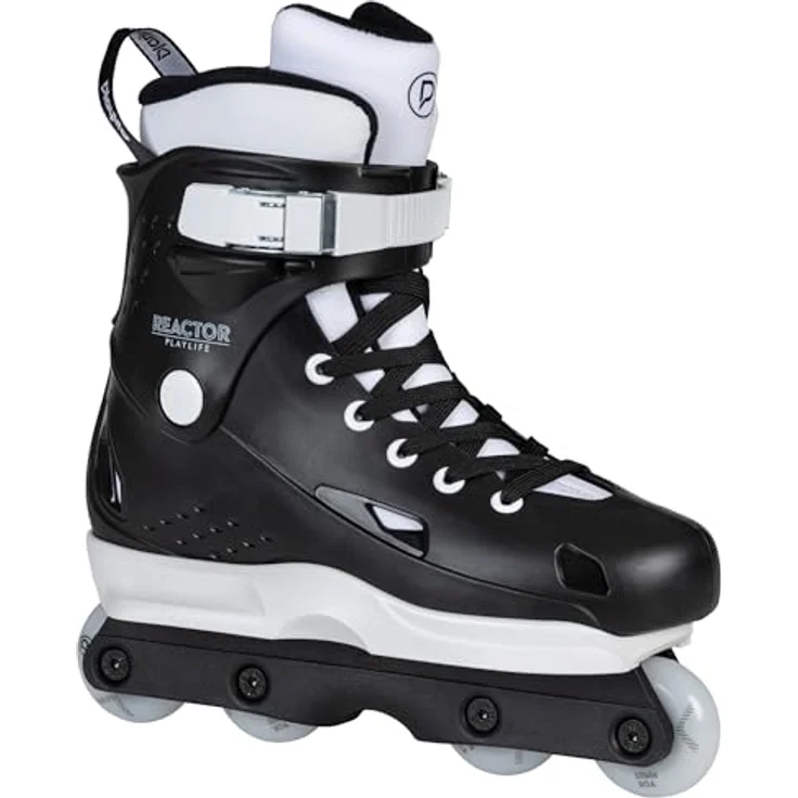 Playlife Reactor Inline-Skates, aggressives Design mit Fluid V Rahmen, 58 mm Rädern, Komfort Sway-Boots, Schwarz EU 45-46 – Bild 2