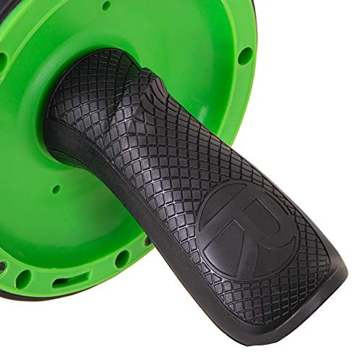 SPRINGOS AB Roller mit Matte, Bauchroller Rad mit rutschfesten Griffen in schwarz-grün, kompakt und stabil für effektives Bauchtraining – Bild 4