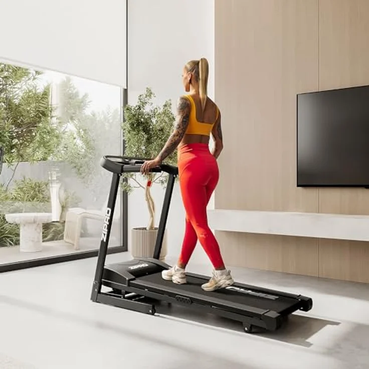 ZIPRO Pulse Laufband für Zuhause Klappbar Elektrisches Laufband mit Steigung, Geschwindigkeit 1-12 km/h, Max Benutzergewicht 130 kg, 15 Steigungsstufen, Dämpfungssystem, Kompakt, Platzsparend – Bild 2