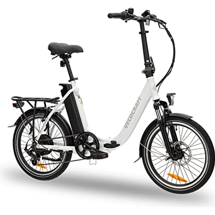 VecoCraft E-Pax E Bike klapprad, Elektro klapprad 20 Zoll, 36V 13Ah Akku,  bis zu 95km Reichweite, 250W Heckmotor, 7-Gang, Aluminiumrahmen, schwarz:  Tests, Infos & Preisvergleich
