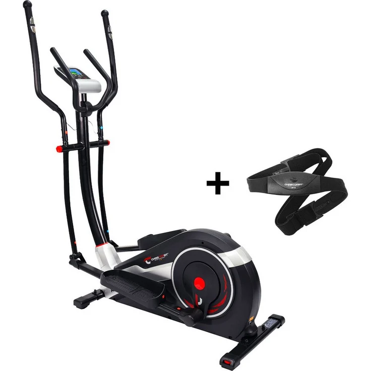 Christopeit Sport® Crosstrainer-Ergometer AX 8000, inkl. Pulsgurt, 8 kg Schwungmasse, 24 Widerstandsstufen, 21 Trainingsprogramme, rutschhemmende Trittflächen