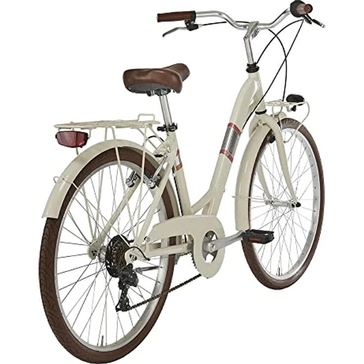 Alpina Bike Dorothy Trekking-Fahrrad, 6 V, Creme, 26 Zoll mit Shimano Schalthebel – Bild 3