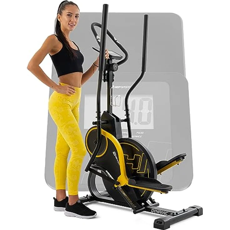 HS HOP-SPORT Hop-Sport Cross Stepper für zuhause HS-450B Dynamic - 2-in-1 Crosstrainer und Stepper mit Trainingscomputer - innovatives Trainingsgerät verbindet das Stepper- und Crosstrainer- Training – Bild 1