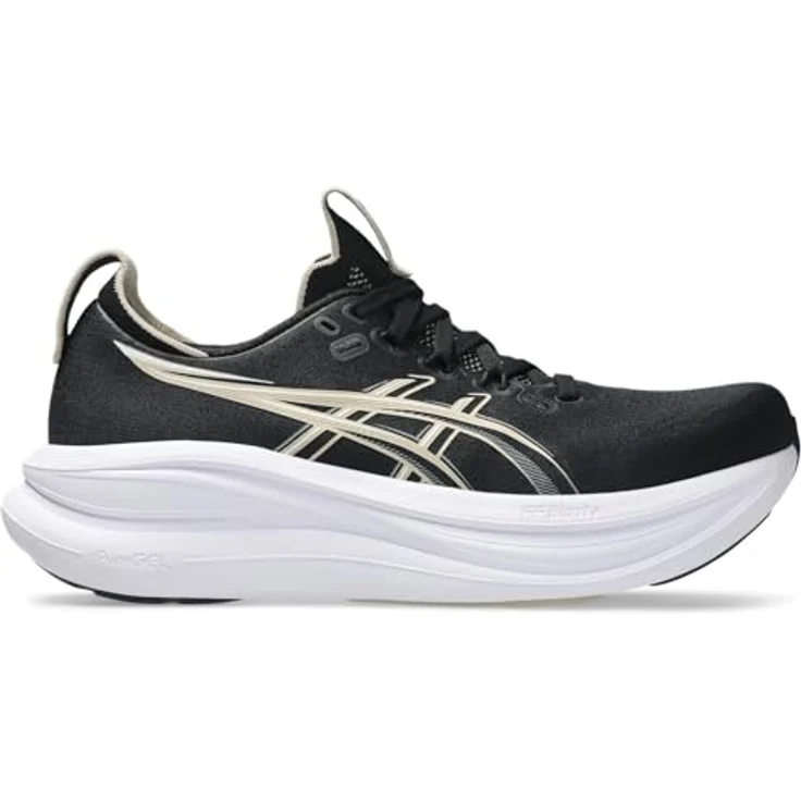 Asics Gel Nimbus 28, Laufschuhe für neutrale Pronation, BLACK/FEATHER GREY, Größe 42,5, atmungsaktiv mit FF BLAST+ und GEL Dämpfung – Bild 5